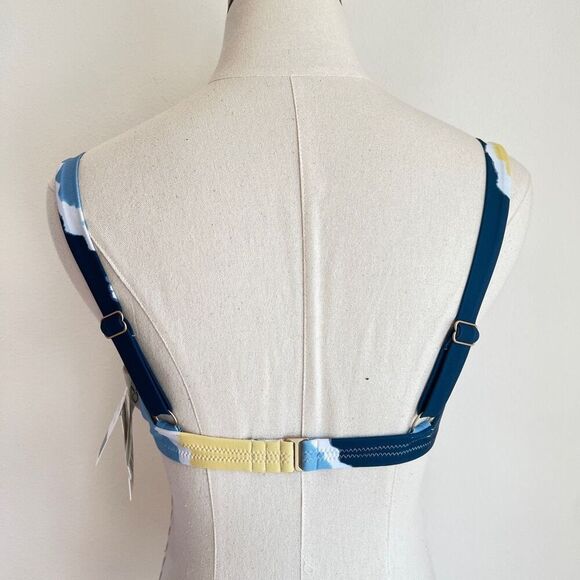 Jessica Simpson Smooth Sailing Blue Underwire Bikini Top Medium - Picture 6 of 13